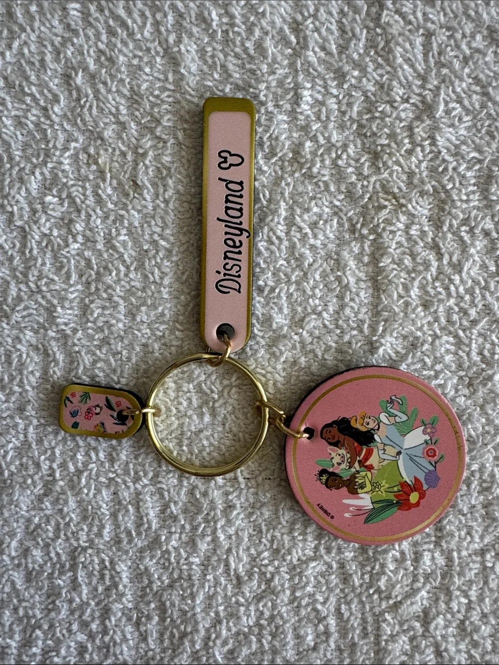 Disney Pink Disney Princess Disneyland Leather Keychain Bag Charm